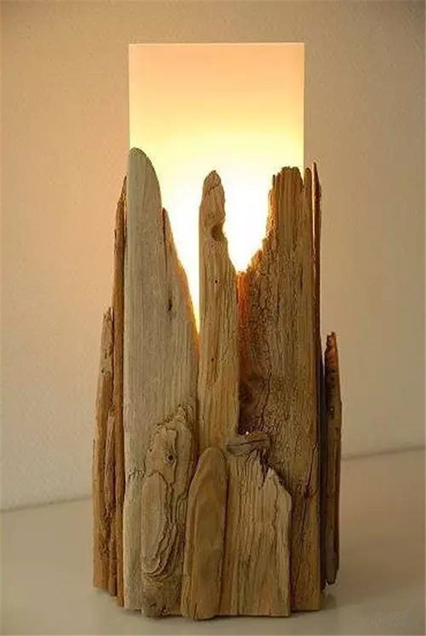 como hacer una lampara de madera artesanal