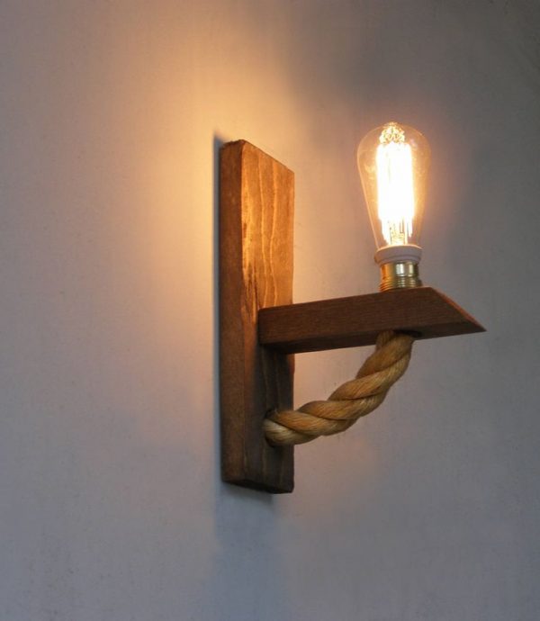 como hacer una lampara de madera artesanal