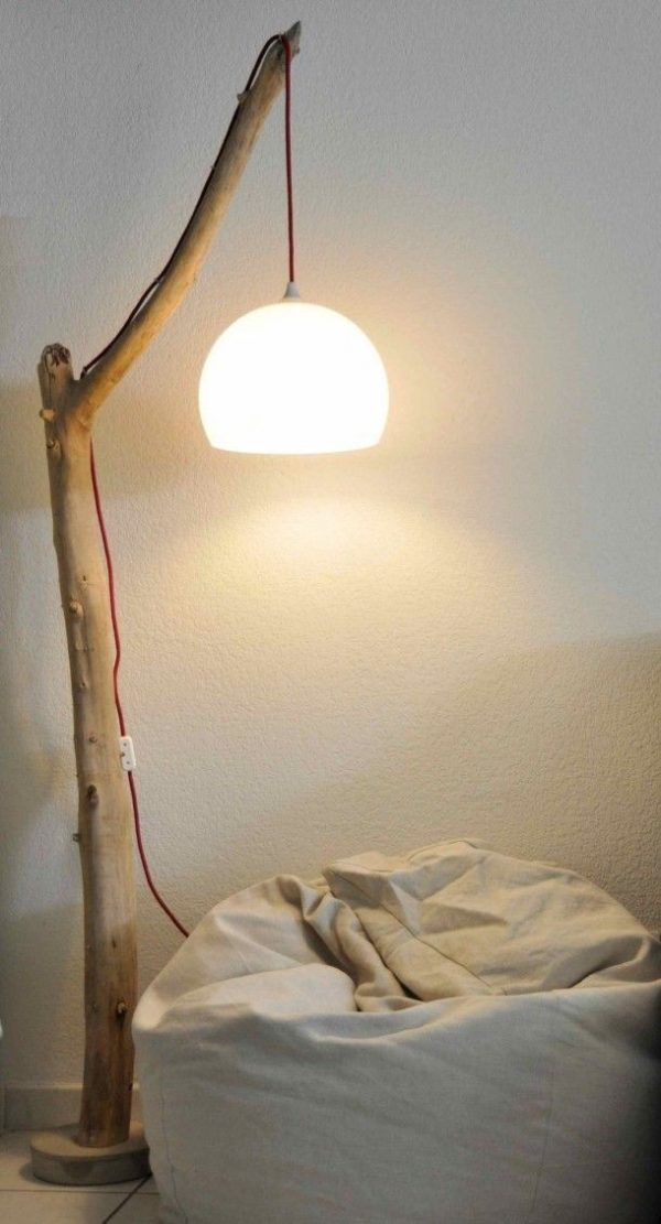 como hacer lamparas de madera artesanales