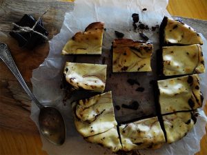 Brownie y tarta de queso