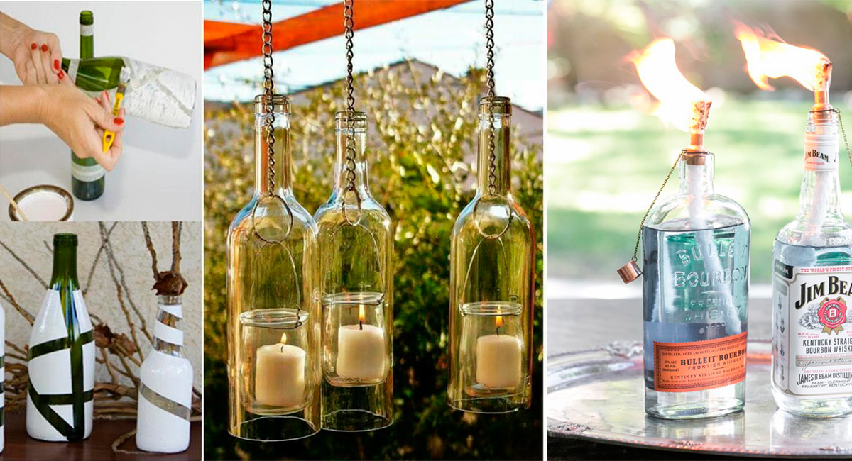 Absolutamente taquigrafía Concesión Ideas para reciclar botellas de cristal o vidrio / DIY Por4Pavos