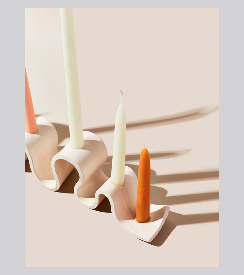 candelabro con pasta de modelar