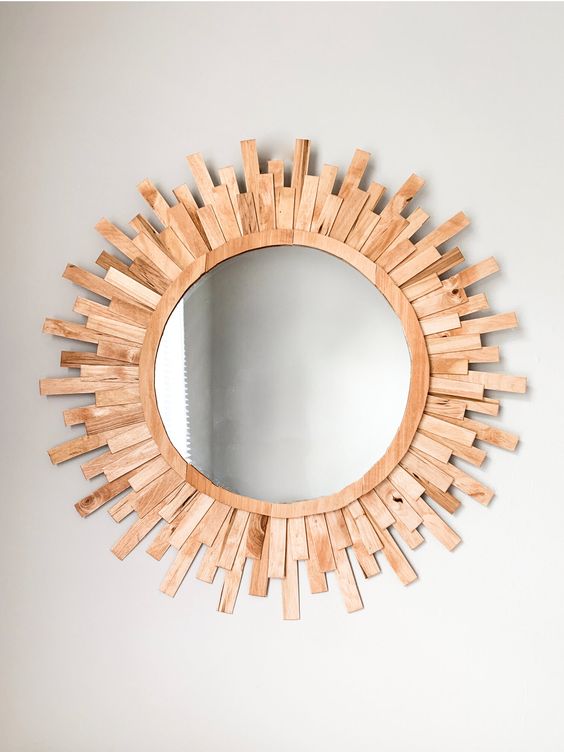 Ideas de espejos DIY con madera