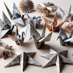 Origami manualidades con papel de periodico